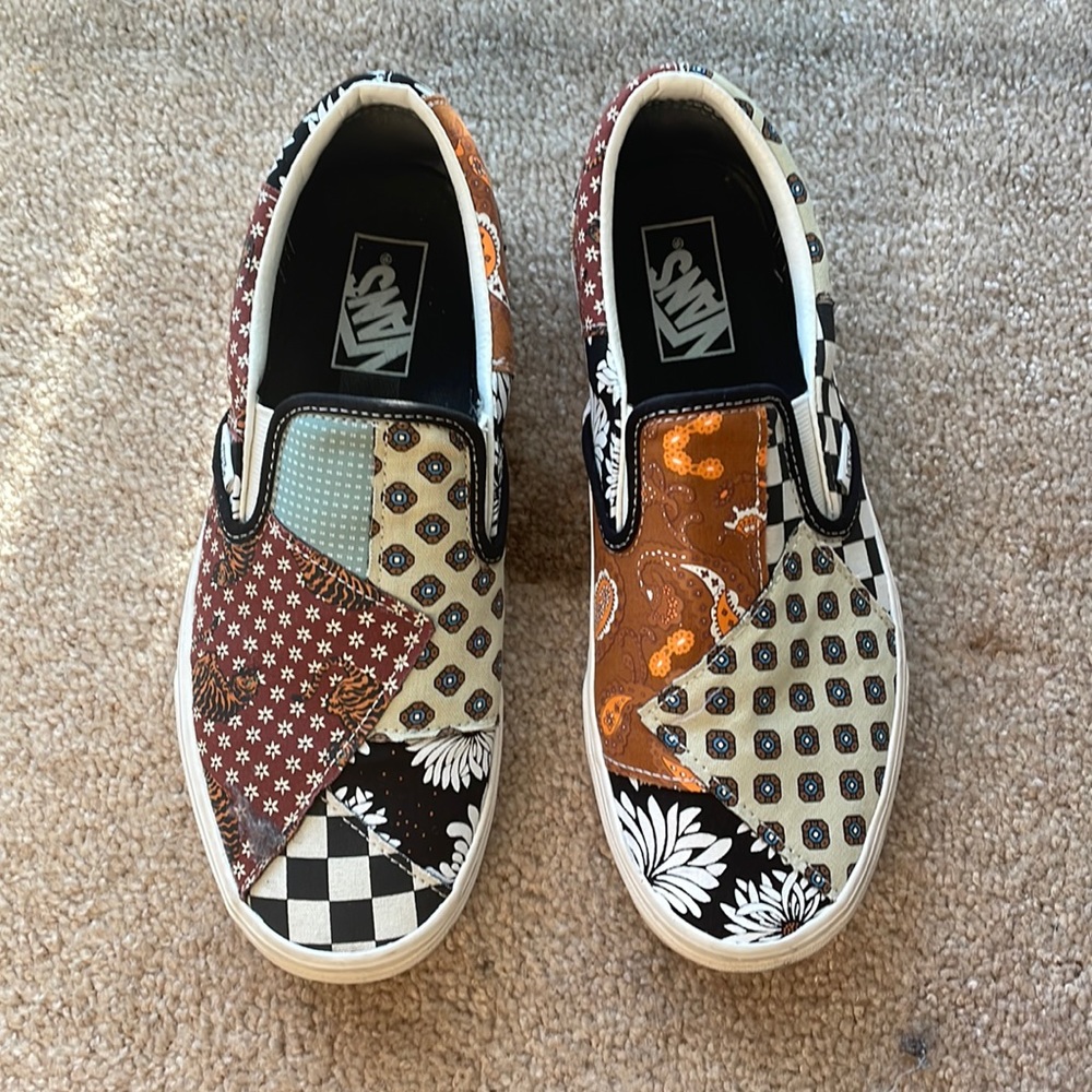 Vans Slip On Sneakers in Patchwork